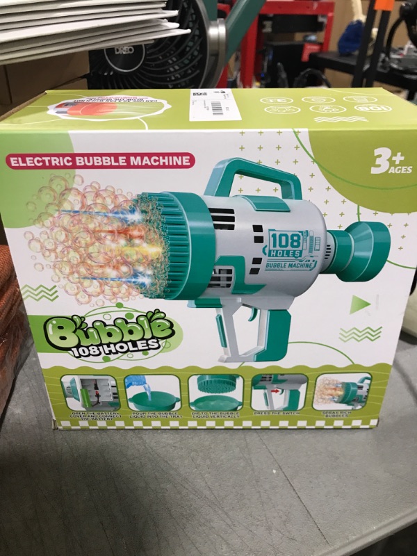 Photo 1 of 108 Holes Bubble Machine Gun (Blue)