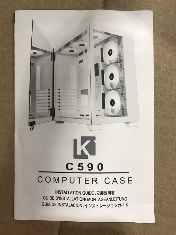 Photo 6 of KEDIERS PC Case - ATX Tower Tempered Glass Gaming Computer Case with 9 ARGB Fans,C590 (MISSING FANS)