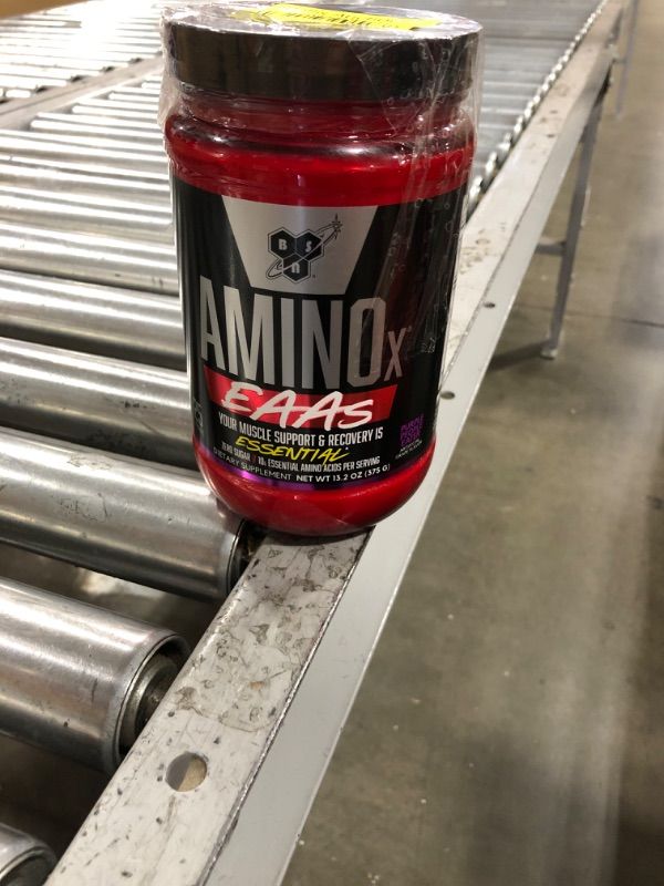 Photo 2 of BSN Amino X EAAs, Muscle Recovery & Endurance, 10g Essential Amino Acids, 5g BCAAs, Zero Sugar, Caffeine Free, Purple People Eater, 13.2oz, 25 Servings EAAs - Purple People Eater 25 Servings (Pack of 1)
(12/23)