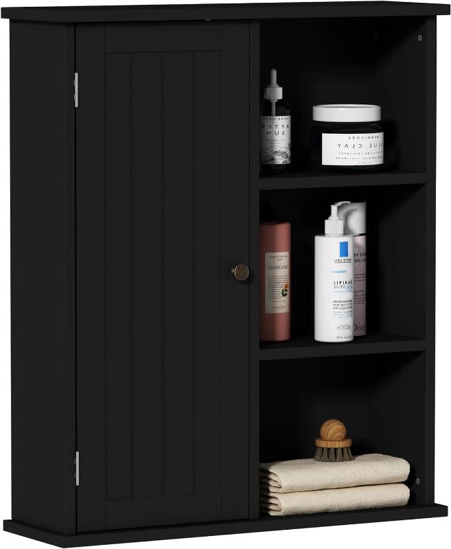 Photo 1 of 
Treocho Bathroom Wall Cabinet, Medicine Cabinet with Door and Open Shelf, Wall Mounted Storage Organizer for Bathroom