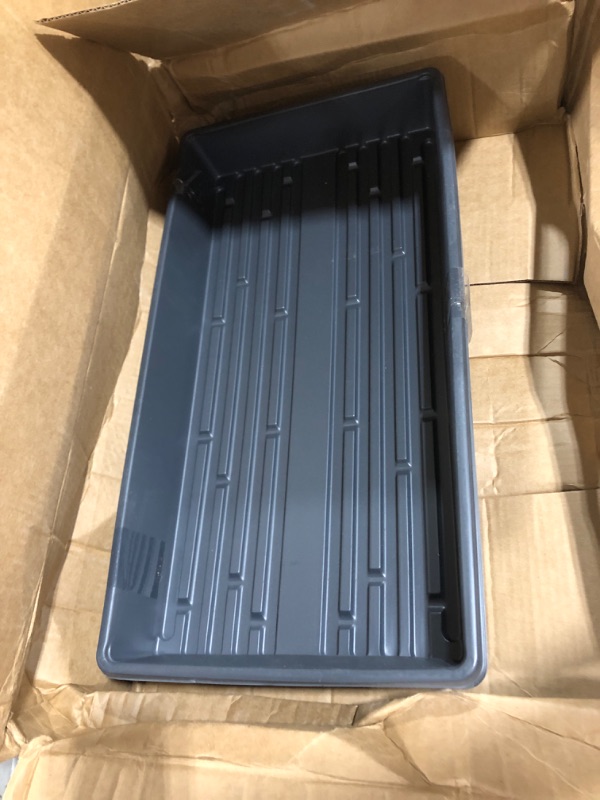 Photo 2 of 10 Plant Growing Trays (No Drain Holes) - 20" x 10" - Perfect Garden Seed Starter Grow Trays: for Seedlings, Indoor Gardening, Growing Microgreens, Wheatgrass & More - Soil or Hydroponic