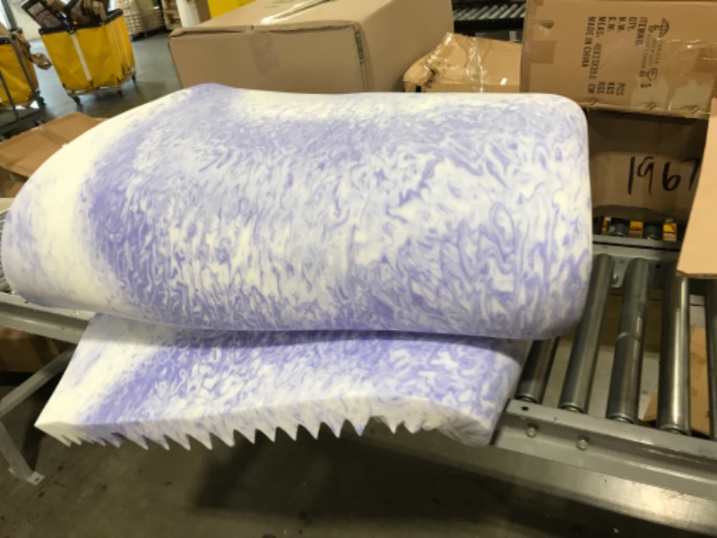 Photo 2 of Dreamsmith 3 Inch 7-Zone Queen Memory Foam Mattress Topper, Cooling Gel Infused Foam Mattress Topper Queen for Back Pain, CertiPUR-US Certified Purple
