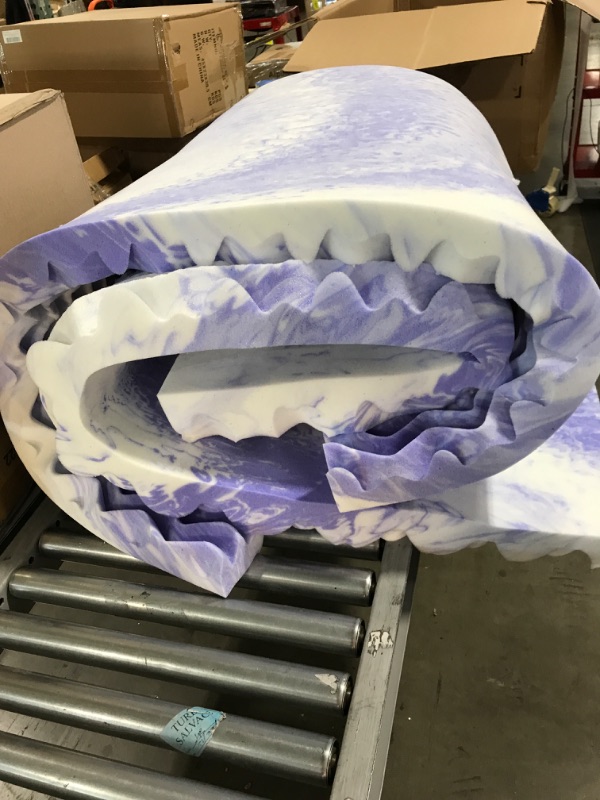 Photo 3 of Dreamsmith 3 Inch 7-Zone Queen Memory Foam Mattress Topper, Cooling Gel Infused Foam Mattress Topper Queen for Back Pain, CertiPUR-US Certified Purple