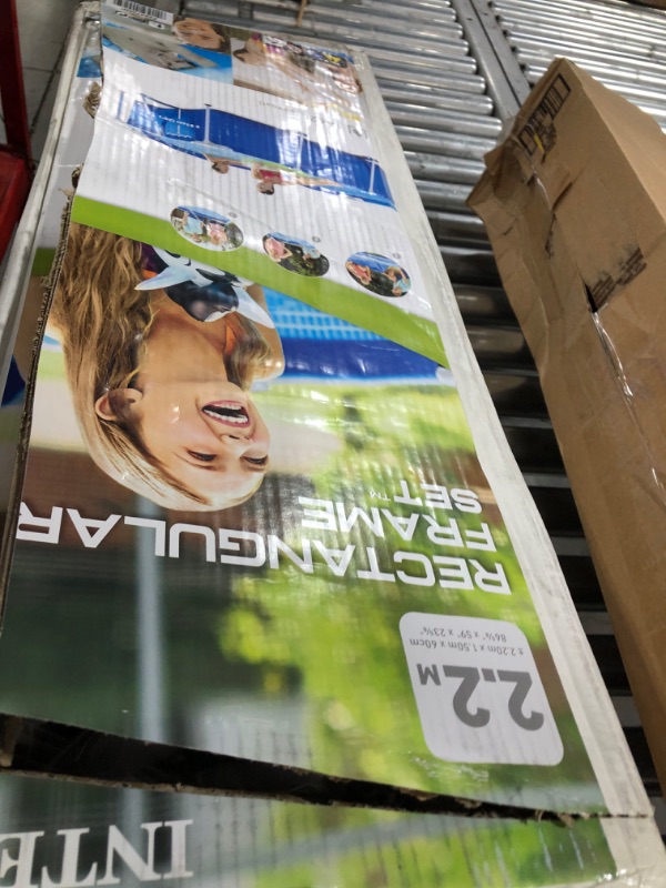 Photo 1 of Intex 86" x 23" Rectangular Frame Above Ground Outdoor Child Safe Splash Swimming Pool 7' 2" x 4' 11" x 23"