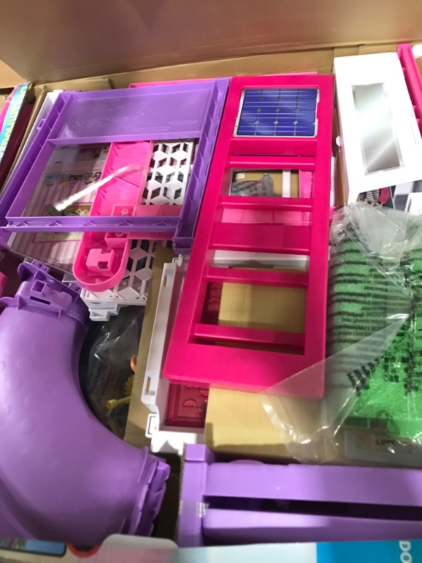 Photo 2 of Barbie DreamHouse Dollhouse with 70+ Accessories, Working Elevator & Slide, Transforming Furniture, Lights & Sounds Wheelchair Accessible Elevator