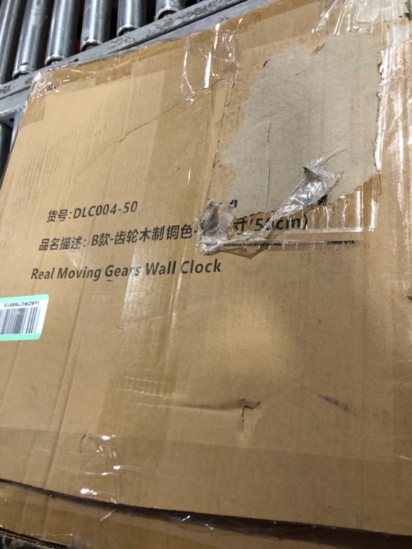 Photo 1 of HOIBAI Wall Clock 24 Inch Large Clocks for Living Room Decor with Moving Gears Vintage Industrial Steampunk Farmhouse Big Clock for Home Kitchen Bedroom Office Steampunk Brown With Bronze Gears 24 Inch/ 60 CM