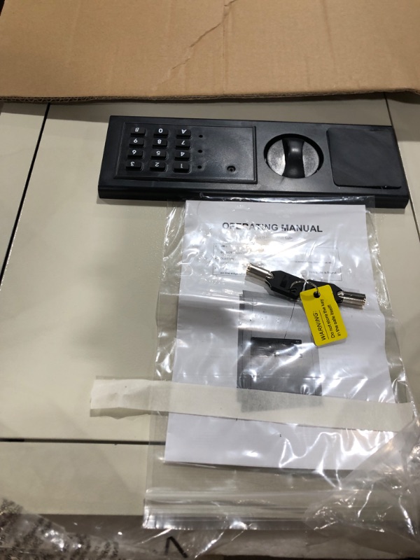 Photo 1 of PARAGON SAFES Electronic Flat Wall Safe Box with Digital Keypad and 2 Manual Override Keys – Protect Money, Jewelry, Passports, and Documents – For Home or Business (White) 83-DT5915