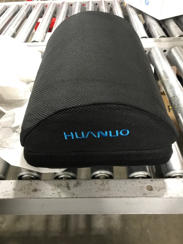Photo 1 of Foot Rest for Under Desk at Work, with 2 Optional Covers for Replacing, Double Layer Adjustable Foot Rest for Office, Home, Airplane, Travel, by HUANUO Black