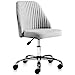 Photo 1 of Armless Office Chair Cute Desk Chair, Modern Fabric Home Office Desk Chairs with Wheels Adjustable Swivel Task Computer Vanity Chair for Small Spaces 