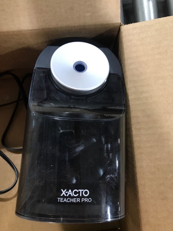 Photo 2 of X-ACTO® Pencil Sharpener, Teacher Pro® Electric Pencil Sharpener, With Auto Adjust Dial, SafeStart® Motor, SmartStop®, Black, 1 Count