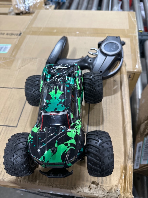 Photo 2 of BEZGAR TM201 RC Cars - 1:20 Scale Remote Control Car,2WD Top Speed 15 Km/h Electric Toy Off Road 2.4GHz RC Car Vehicle Truck Crawler with Two Rechargeable Batteries for Boys Kids and Adults Tm201-green