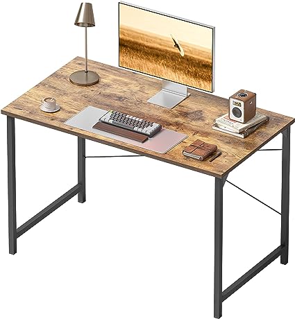 Photo 1 of CubiCubi Computer Desk, 40 inch Home Office Desk, Modern Simple Style PC Table for Home, Office, Study, Writing, Brown
