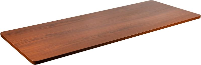 Photo 1 of VIVO Dark Walnut 60 x 24 inch Universal Solid One-Piece Table Top for Standard and Sit to Stand Height Adjustable Home and Office Desk Frames, DESK-TOP60D
