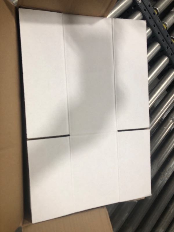 Photo 1 of Calenzana 9x6x4 Shipping Boxes Set of 25, White Corrugated Cardboard Box for Packing Mailing Small Business 9x6x4 25