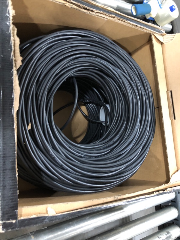 Photo 2 of CAT6 Plenum (CMP) Cable 1000FT | Network Analyzer Test Passed | 23AWG 4Pair, Solid 550MHz Network Cable 10Gigabit UTP, Available in Blue, White, Green, Gray, Black, Red & Yellow Color (Black)