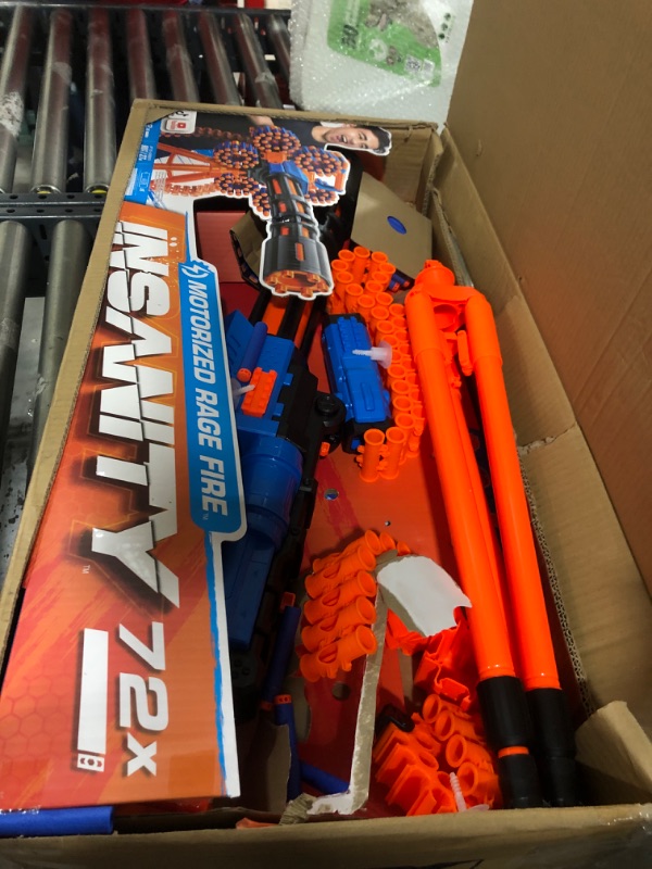 Photo 1 of X-Shot Insanity Motorized Rage Fire by ZURU 72 Darts, Air Pocket Technology Darts, Dart Storage, Motorized Blasting Power, Auto Feeding Belt, Tripod & Scope, Outdoor Toy for Boys, Girls, Teens, Adults Ragefire