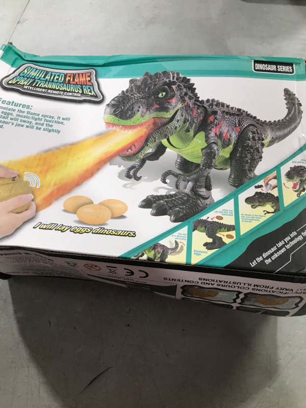 Photo 2 of Dinosaur Toys for Kids 3 4 5 6 7 Remote Control Dinosaur Gift Toys for Boys RC Walking Robot T-Rex Dinosaur Toys with Mist Spray and Eggs