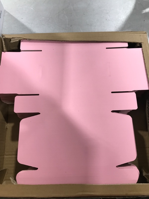 Photo 2 of OUGEBOX 30 Pack 6x4x1.6 Inch Shipping Boxes, Pink Boxes for Packaging Small Business, Corrugated Packaging Mailers Box, Recyclable Cardboard Small Gift Mailer Boxes 6x4x1.6 Inch Pink