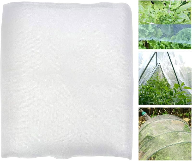 Photo 1 of 6.5x15Ft Mosquito Bug Insect Bird Fine Mesh Net Barrier Hunting Blind Garden Screen Netting for Protect Your Plant Fruits Flower
