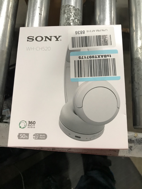 Photo 1 of Sony WH-CH520 Wireless Headphones Bluetooth On-Ear Headset with Microphone, White
