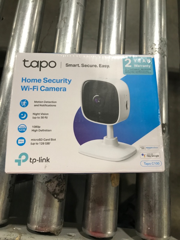 Photo 2 of TP-Link Tapo 1080P Indoor Security Camera for Baby Monitor, Dog Camera w/ Motion Detection, 2-Way Audio Siren, Night Vision, Cloud & SD Card Storage, Works w/ Alexa & Google Home (Tapo C100) 1080P 1-Pack