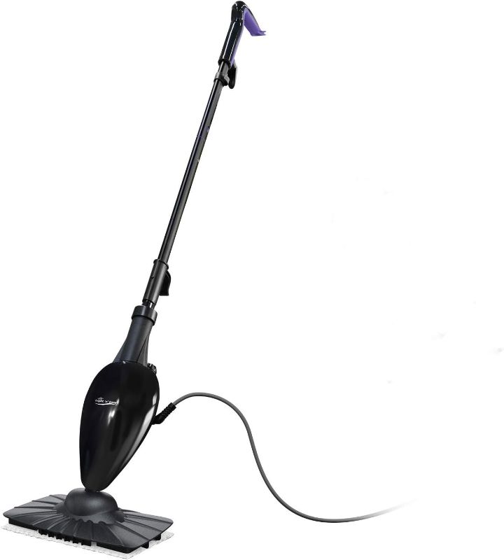 Photo 1 of LIGHT 'N' EASY Steam Mop, Ultra-Lightweight, Child & Pet Steamer, Deep Cleaning for Hardwood Floor/Tile/Laminate/Vinyl/Carpet, 7618ANB, Black
