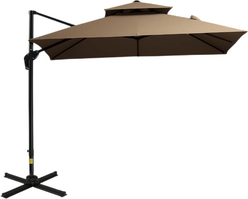 Photo 1 of 10FT Offset Hanging Umbrella BROWN
