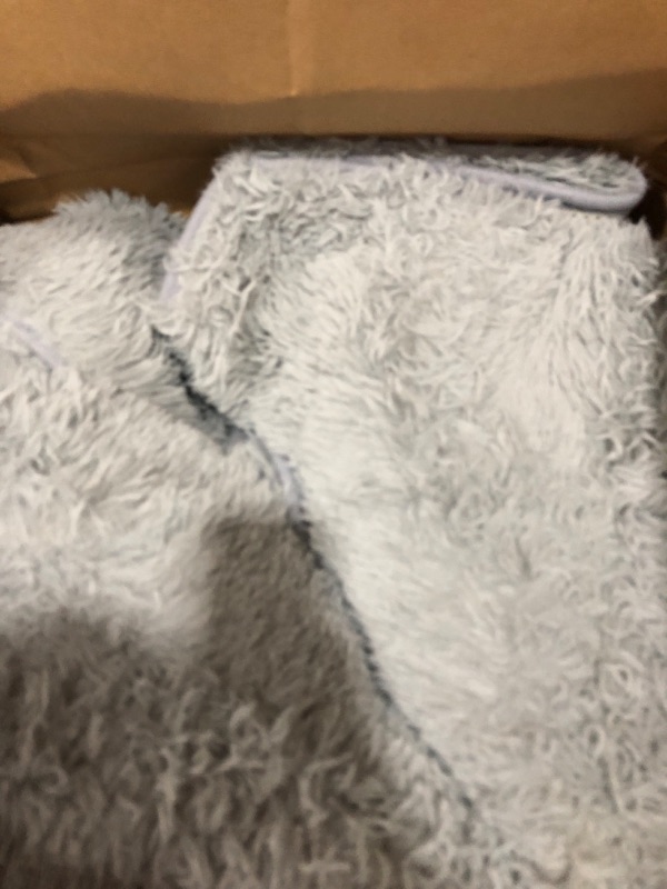 Photo 2 of Grey Faux Fur Area Rug LARGE