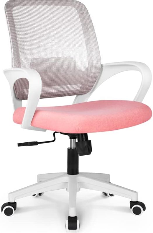 Photo 1 of computer chair WHITE AND PINK 