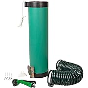 Photo 1 of Hose Holder Best Ever Garden Canister. 3 Piece Set- Space Saving, hides Ugly Hose, Safer, Smarter Choice, and Easier to use (Large-50-ft.)
