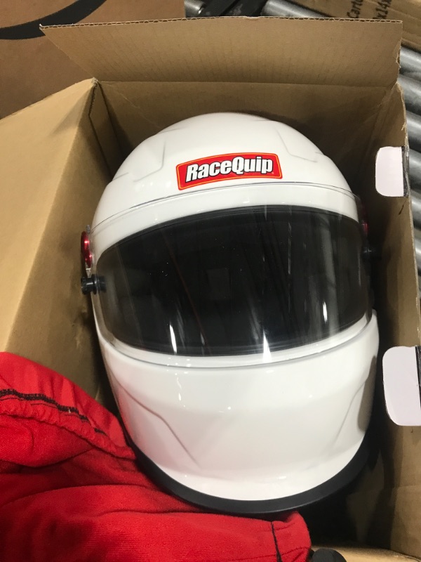 Photo 2 of RaceQuip Full Face Helmet PRO20 Series Snell SA2020 Rated Gloss White Large 276115