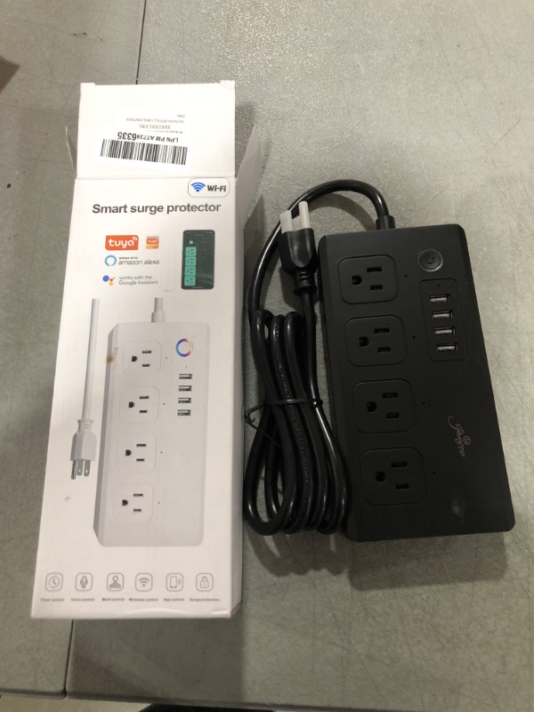 Photo 2 of Jinvoo Smart Power Strip USB WiFi Surge Protector Extension Cord, Voice Control Compatible with Alexa & Google Assistant, IFTTT,Remotely Comtrol?Timer Schedule, Family Sharing,Overload Protection