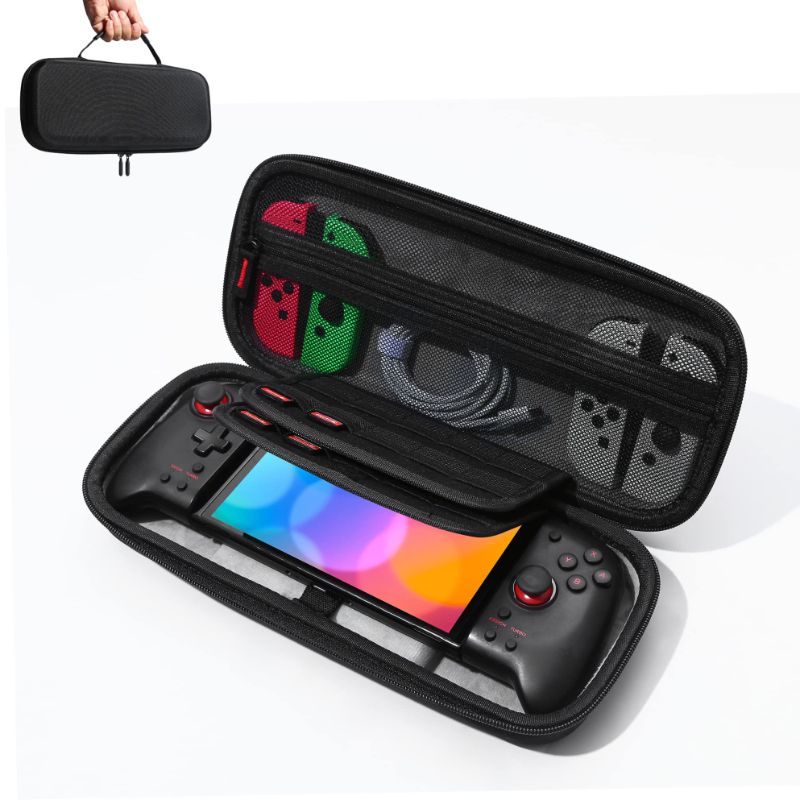 Photo 1 of Iofeiwak Carrying Case for Split Pad Pro Hard Shell Case for Hori Split Pad Pro & Binbok & NexiGo Joy Pad Controllers - Support 20 Game Slots / Button Protection/ Large Capacity