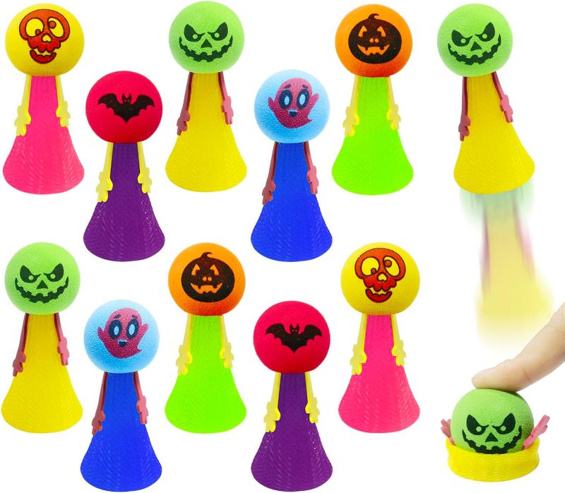 Photo 1 of 10 PCS Halloween Jumping Popper Spring Launchers Toy for Kids Party Favors Goodie Bag Fillers (Halloween)
