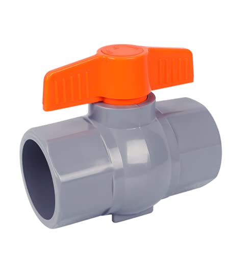 Photo 2 of 1-1/4 Inline Slip PVC Ball Valve Schedule 80 Compact T-Handle Water Shut-Off Valves Octagonal Ball Valve Socket Valve for Irrigation and Water Treatment Swimming Pool Equipment (1-1/4 inch, 1) 1-1/4 inch 1