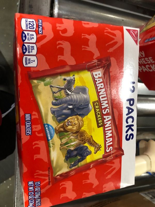 Photo 2 of Barnum's Original Animal Crackers, 12 Snack Packs ORIGINAL 1 Ounce (Pack of 12)