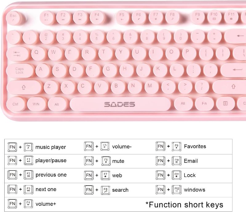 Photo 1 of SADES wireless keyboard Dropout Free Connection