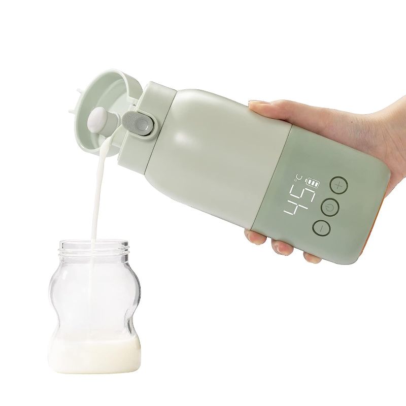 Photo 1 of BOLOLO Portable Milk Warmer with Super Fast Charging and Cordless, Instant breastmilk, Formula or Water Warmer with 10 Ounces Big Capacity, Baby Flask for Vehicle,car,Airplane Journey
