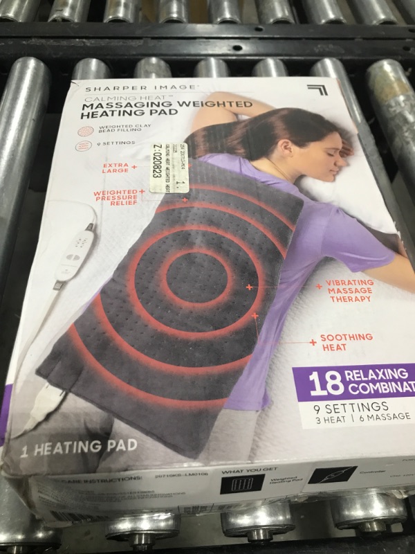 Photo 2 of 13.78 in. W X 25.59 in. D Weighted Heating Pad in Gray
