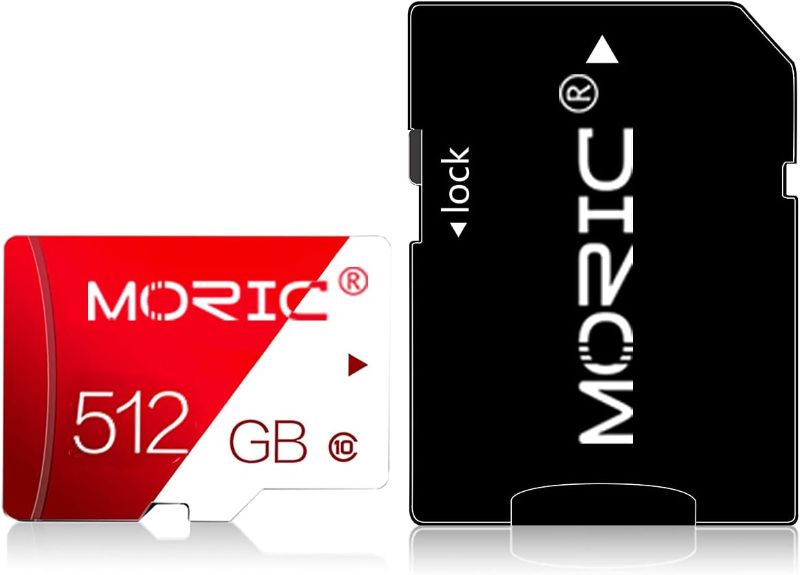 Photo 1 of 512GB Micro SD Card with Adapter Fast Speed Micro SD Card with Adapter Memory Card Class 10 for Camera,Smartphone,Computer Game Console,Surveillance,Drone(512GB)
