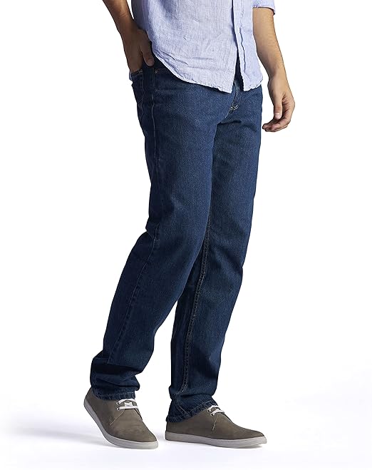 Photo 1 of [Size Size 34 x 34] Lee Men's 5 Pocket Regular Straight Leg Denim Jean 
