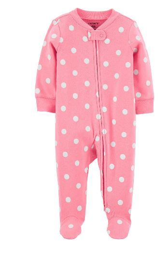 Photo 1 of [Size 3-6mo] Carter's 1 pc Sleepwear- Pink and White Polka Dot