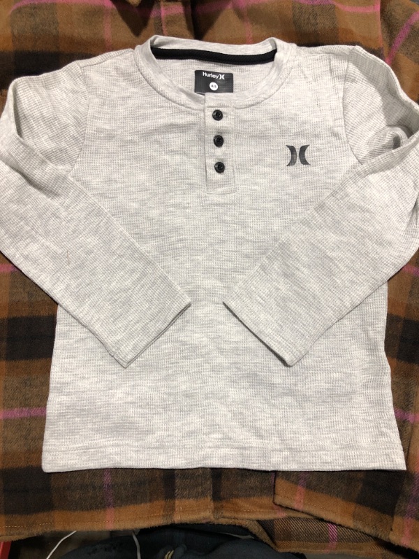 Photo 1 of [Size 4-5] Hurley Boys Long Sleeve Thermal Shirt- Grey