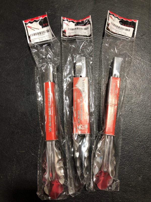 Photo 1 of 3 Pack of Stainless Steel Kitchen Tongs