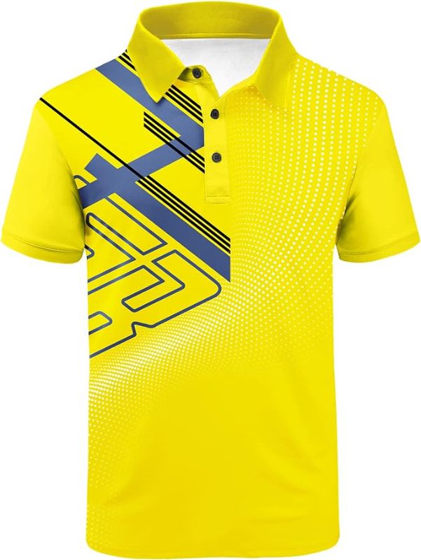 Photo 1 of LLdress Mens Casual Polo Shirts Summer Short Sleeve Tactial Golf Tennis T-Shirts LARGE