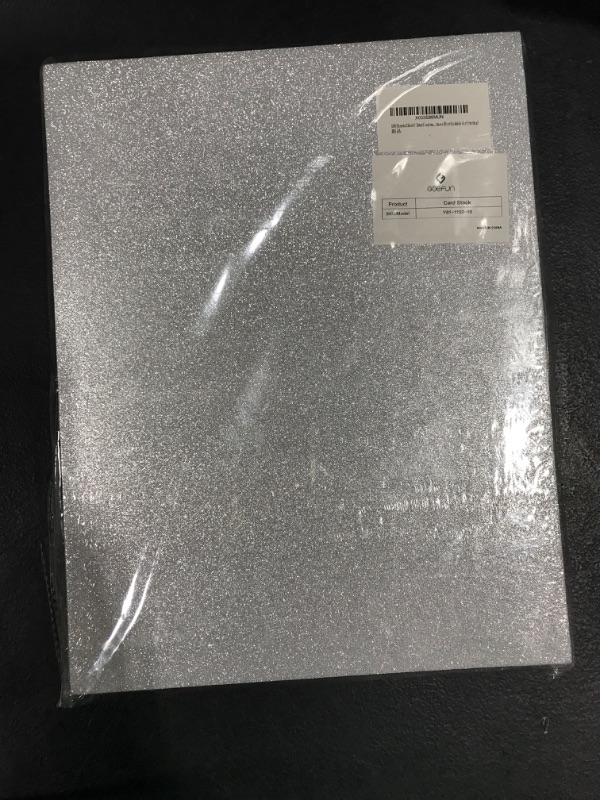 Photo 2 of 100 Sheets Silver Glitter Cardstock 8.5x11 Double-Sided, Goefun 80lb No-Shed Shimmer Glitter Paper for Scrapbook, Birthday, Wedding Party, Decorations (Not Suitable for Printing) silver glitter 8.5x11