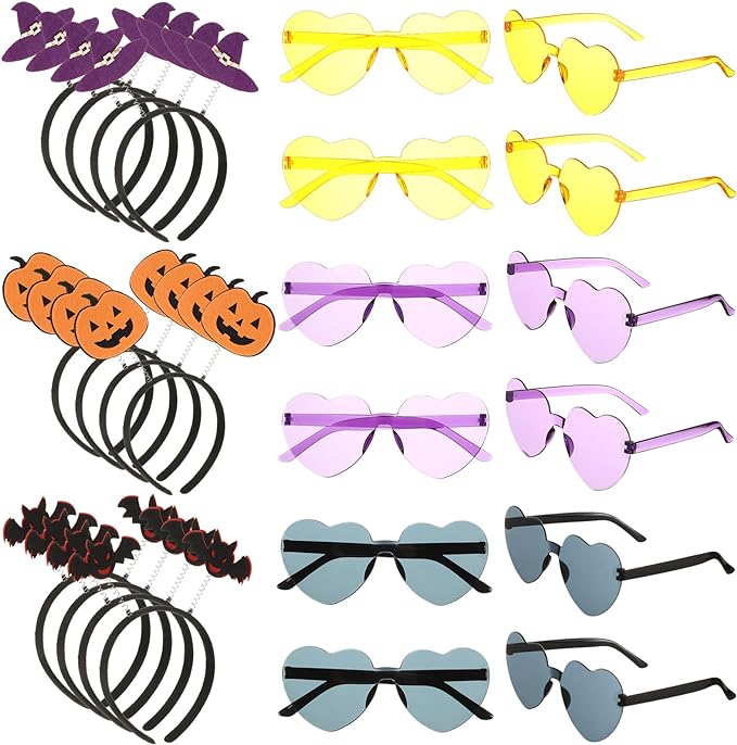 Photo 1 of Accessories 12 Boppers Headwear and 12 Love Glasses Halloween Supplies