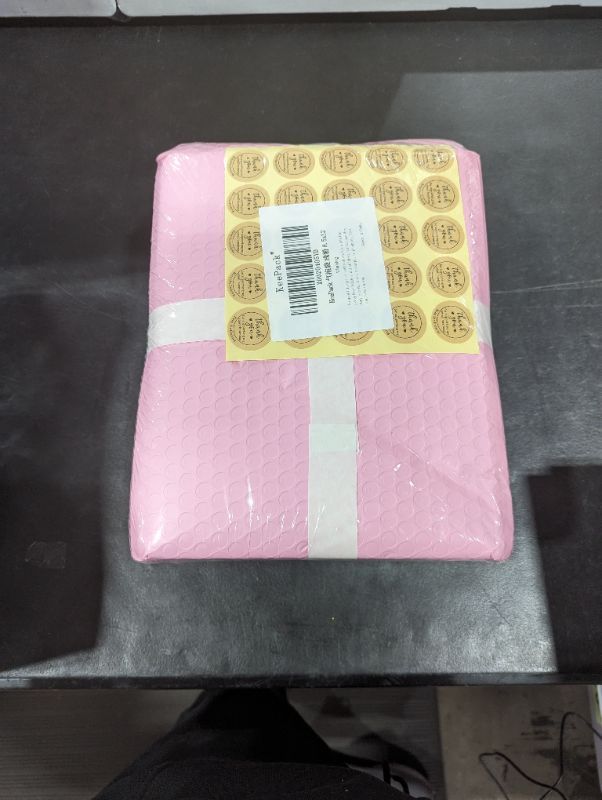Photo 2 of KeePack Pink Bubble Mailers 8.5 x 12, 25 Pack Padded Envelopes, Mailing Package Bags, Medium Opaque Supplies Shipping Bags #2 Bulk, Black (Inside: 8.5 x 11) color pink