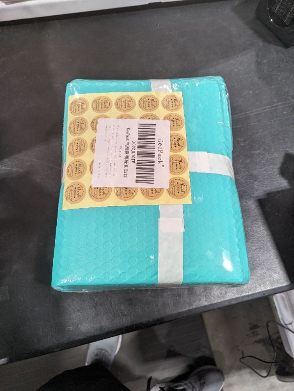 Photo 2 of KeePack Bubble Mailers 8.5x12, 25 Pack Padded Envelopes, Mailing Package Bags, Medium Opaque Supplies Shipping Bags #2 Bulk, Teal (Inside: 8.5 x 11)