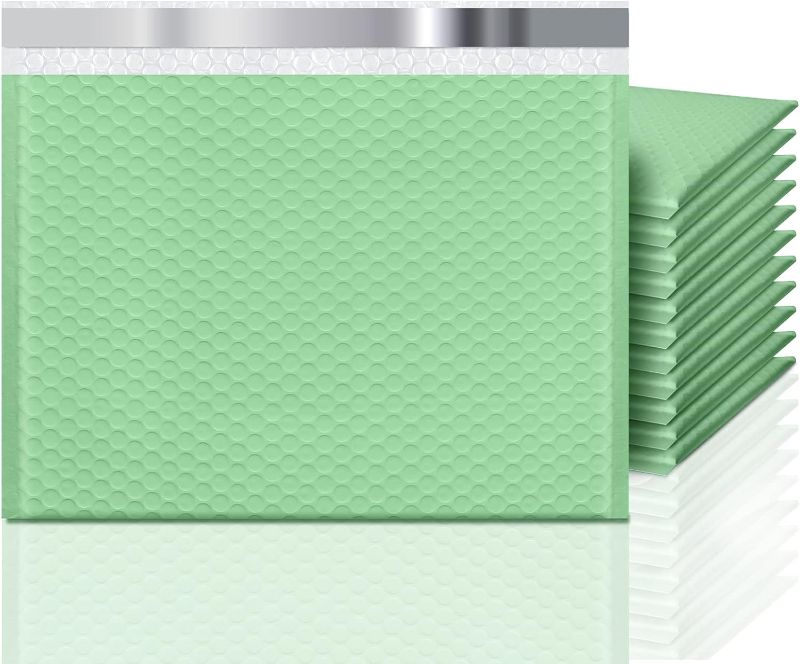Photo 1 of KeePack Bubble Mailers 12x9 Inch, Light Green, 25-pack